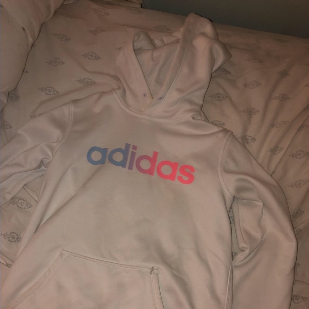 White Adidas  hoodie